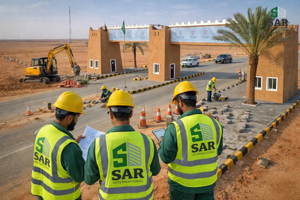 الربط الكهربائي والميكانيكي الخارجي لمشاريع طريف الجديدة